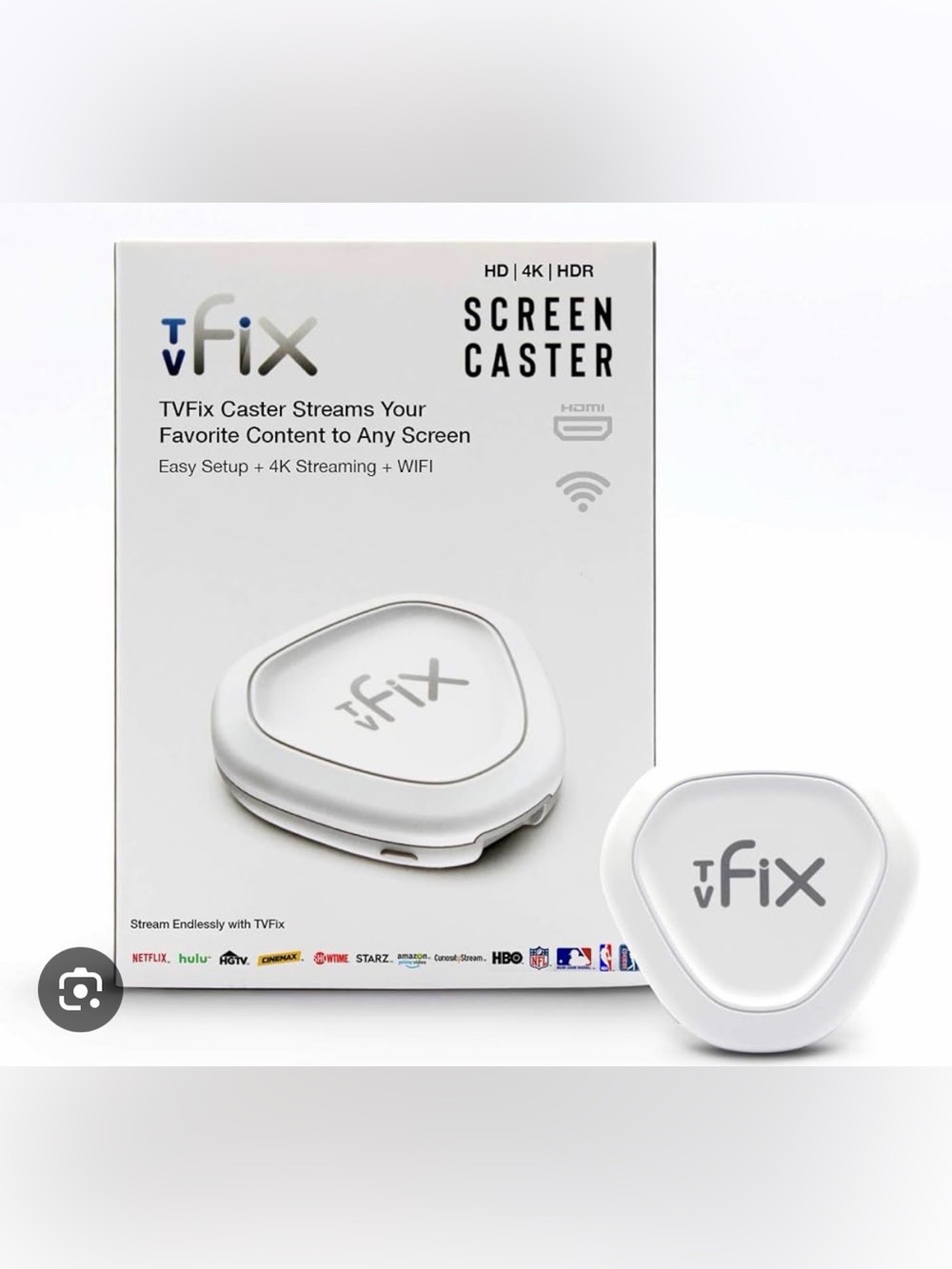 TVFix Screen Caster - White Streaming Device